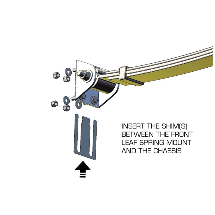 Mopar Thrust Angle Shims for Hotchkis Sport Leaf Springs